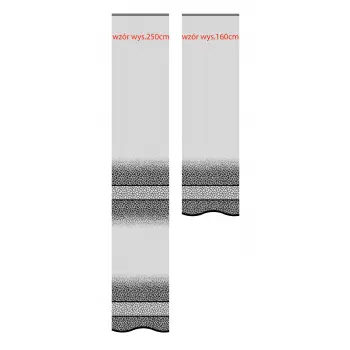 BIAŁA FIRANKA ŻAKARDOWA METRAŻOWA 34943 WYS.250CM