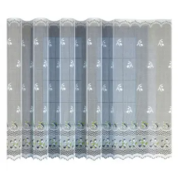 BIAŁA FIRANKA ŻAKARDOWA METRAŻOWA 34908 WYS.130CM