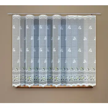 BIAŁA FIRANKA ŻAKARDOWA METRAŻOWA 34908 WYS.130CM