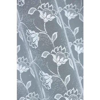 BIAŁA FIRANKA ŻAKARDOWA METRAŻOWA 34563 WYS.160CM