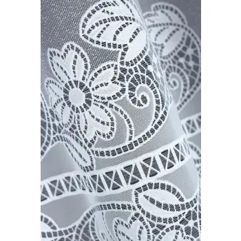 BIAŁA FIRANKA ŻAKARDOWA METRAŻOWA 35091 WYS.150CM