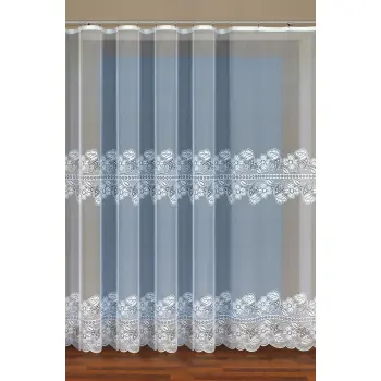 BIAŁA FIRANKA ŻAKARDOWA METRAŻOWA 35091 WYS.150CM