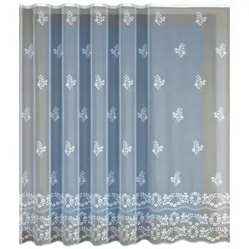 BIAŁA FIRANKA ŻAKARDOWA METRAŻOWA 33692 WYS.120CM
