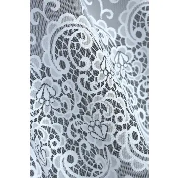 BIAŁA FIRANKA ŻAKARDOWA METRAŻOWA 32784 WYS.130CM