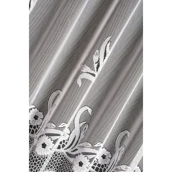 BIAŁA FIRANKA ŻAKARDOWA METRAŻOWA 32489 WYS.140CM