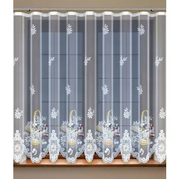 BIAŁA FIRANKA ŻAKARDOWA METRAŻOWA 31704 WYS.160CM