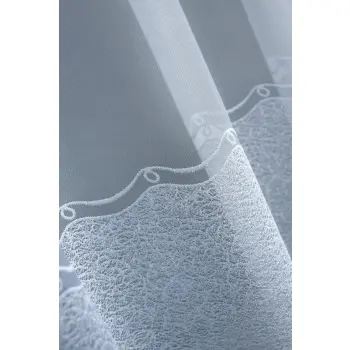 BIAŁA FIRANKA ŻAKARDOWA METRAŻOWA 31697 WYS.120CM