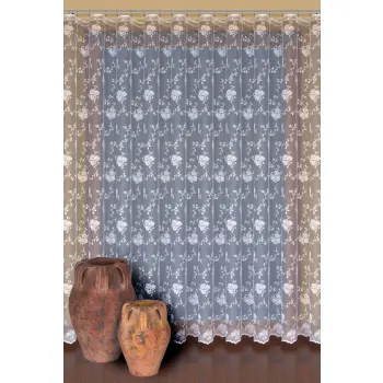 BIAŁA FIRANKA ŻAKARDOWA METRAŻOWA WYS.160CM Outlet RÓŻE