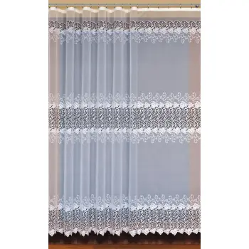 BIAŁA FIRANKA ŻAKARDOWA METRAŻOWA 31115 WYS.160CM