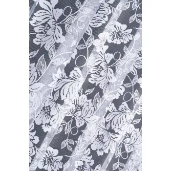 BIAŁA FIRANKA ŻAKARDOWA METRAŻOWA 30962 WYS.160CM