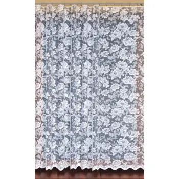 BIAŁA FIRANKA ŻAKARDOWA METRAŻOWA 30962 WYS.160CM