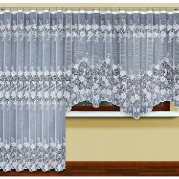 BIAŁA FIRANKA ŻAKARD METRAŻ Z FALĄ 30491 WYS.160CM