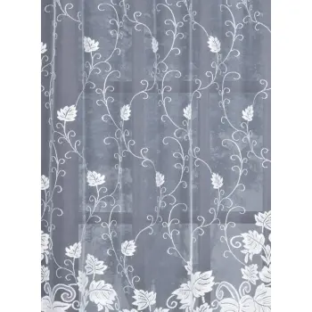 BIAŁA FIRANKA ŻAKARDOWA METRAŻOWA 30473 WYS.145CM