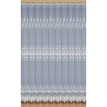 BIAŁA FIRANKA ŻAKARDOWA METRAŻOWA 30252 WYS.120CM