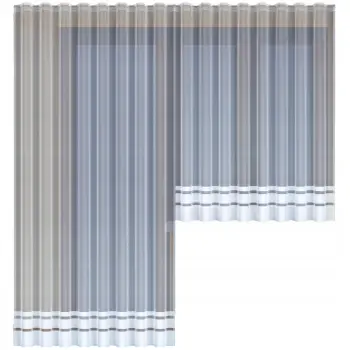 BIAŁA FIRANKA ŻAKARDOWA METRAŻOWA 02705 WYS.160CM