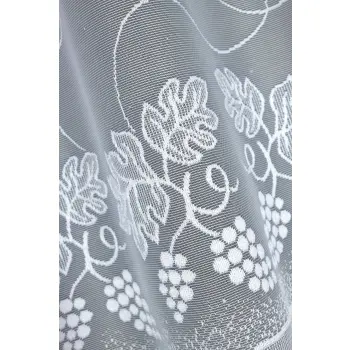 Firanka z taśmą biała żakardowa 140x300cm