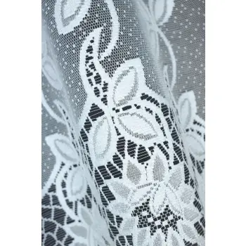 BIAŁA FIRANKA ŻAKARDOWA Z TAŚMĄ 25019 160X300CM