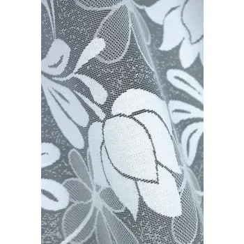 BIAŁA FIRANKA ŻAKARDOWA Z TAŚMĄ 24905 140X300CM