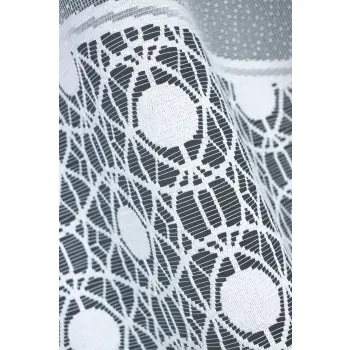 BIAŁA FIRANKA ŻAKARDOWA Z TAŚMĄ 24673 160x400CM