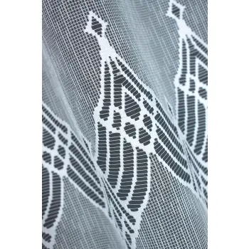 BIAŁA FIRANKA ŻAKARDOWA Z TAŚMĄ 24521 250x500CM