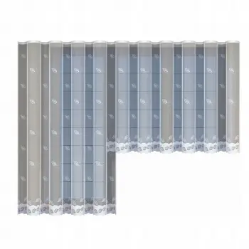 Komplet firan firana 150x300 +250x300 biała żakard