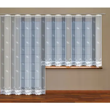 Komplet firan firana 150x300 +250x300 biała żakard