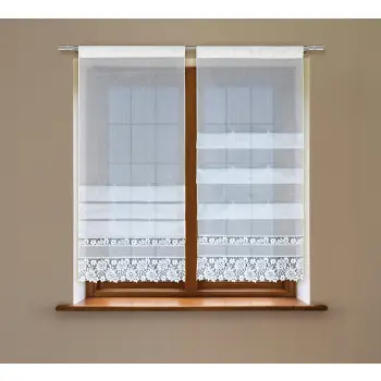 ROLETKA ŻAKARDOWA Z ZAPINKAMI 190x60cm biała