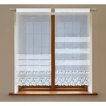 ROLETKA ŻAKARDOWA Z ZAPINKAMI 190x60cm biała