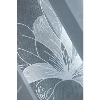 BIAŁA FIRANKA ŻAKARDOWA Z TAŚMĄ 145X300cm