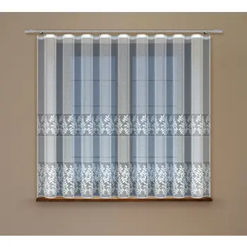 NATURALNA FIRANKA ŻAKARD Z TAŚMĄ 24541 160x300cm