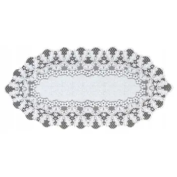 BIEŻNIK ŻAKARDOWY OWAL KREM 21451 50x110CM