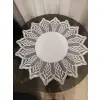 Serwetka okrągła biała żakardowa śr.70CM