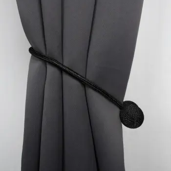 Spinka do zasłon na magnes czarna 40 cm
