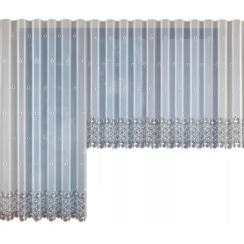 BIAŁA FIRANKA ŻAKARDOWA Z TAŚMĄ 20658 160x300cm