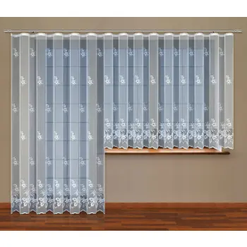 BIAŁA FIRANKA ŻAKARD TAŚMA 238120 160x300cm Outlet
