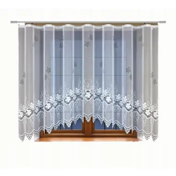 BIAŁA FIRANKA ŻAKARD TAŚMA 160x300cm