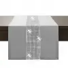 Bieżnik z cyrkoniami w kolorze grantowym 40x140cm