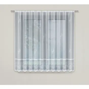 Firana biała na tunelu żakardowa 160x300
