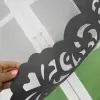 Panel dekoracyjny z cyrkoniami i ażurem szary L443