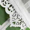 Panel dekoracyjny z cyrkoniami i ażurem biały L443