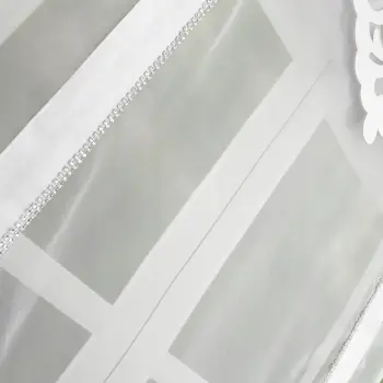 Panel dekoracyjny z cyrkoniami i ażurem biały L443