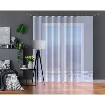 BIAŁA FIRANKA ŻAKARDOWA METRAŻOWA 34796 WYS.250CM
