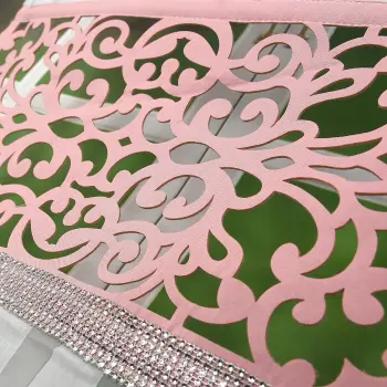 Panel dekoracyjny biały/róż cyrkonie 250x120 L428