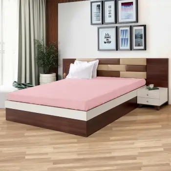 Prześcieradło grube z gumka różowy 200x220cm