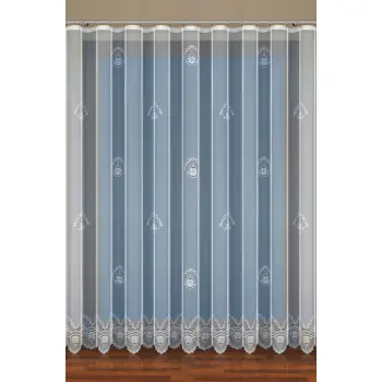 Firana metraż wys.150cm żakardowa biała outlet