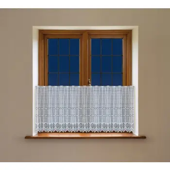 Firana metraż wys.60cm lambrekin biała