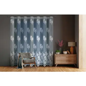 Firana metraż wys.250cm żakardowa biała