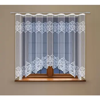 Firanka gotowa 135x450 biała 22232 taśma