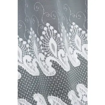 Firana metraż wys.140cm żakardowa biała