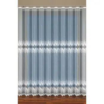 Firana metraż wys.140cm żakardowa biała